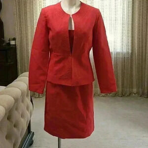 Adrienne Vittadini Red Suit Set